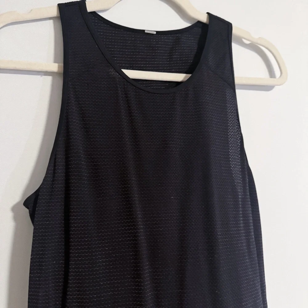 Lululemon - Black Mesh Keyhole Back Tank Top